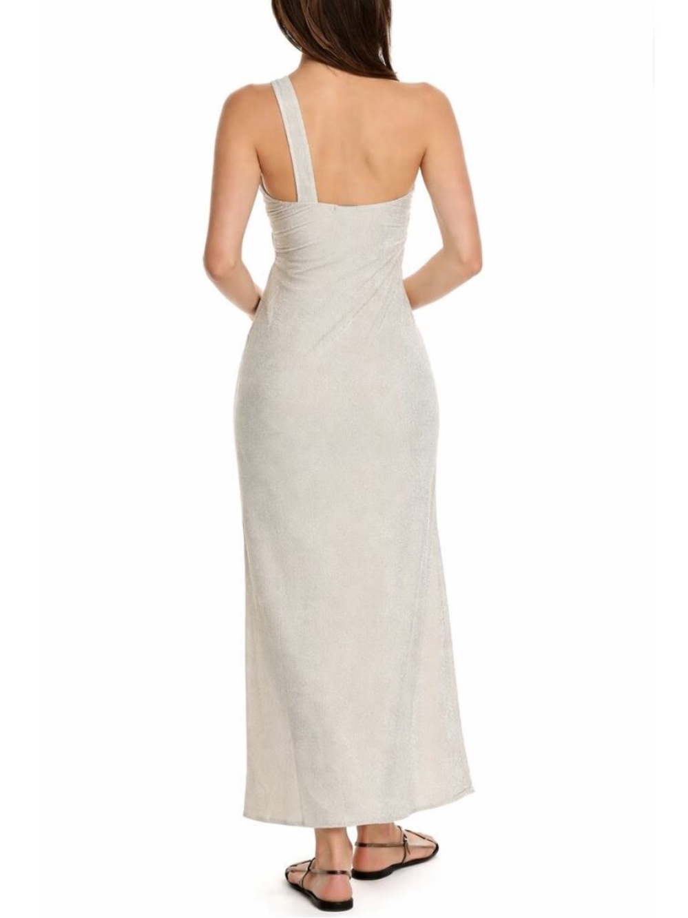 WeWoreWhat Silver One-Shoulder Cutout Maxi Dress - Picture 3 of 11